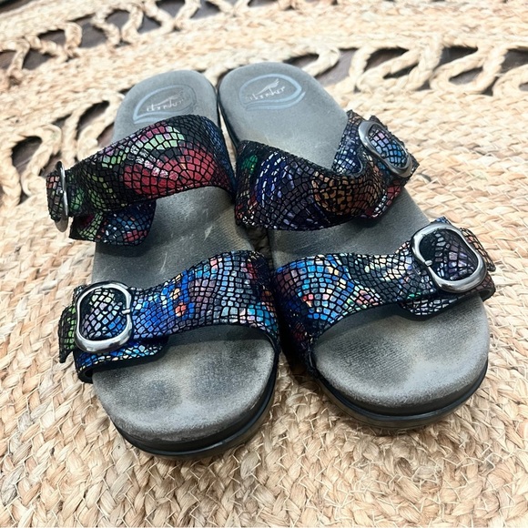 Dansko sandal clog multi color snake skin - Picture 2 of 4